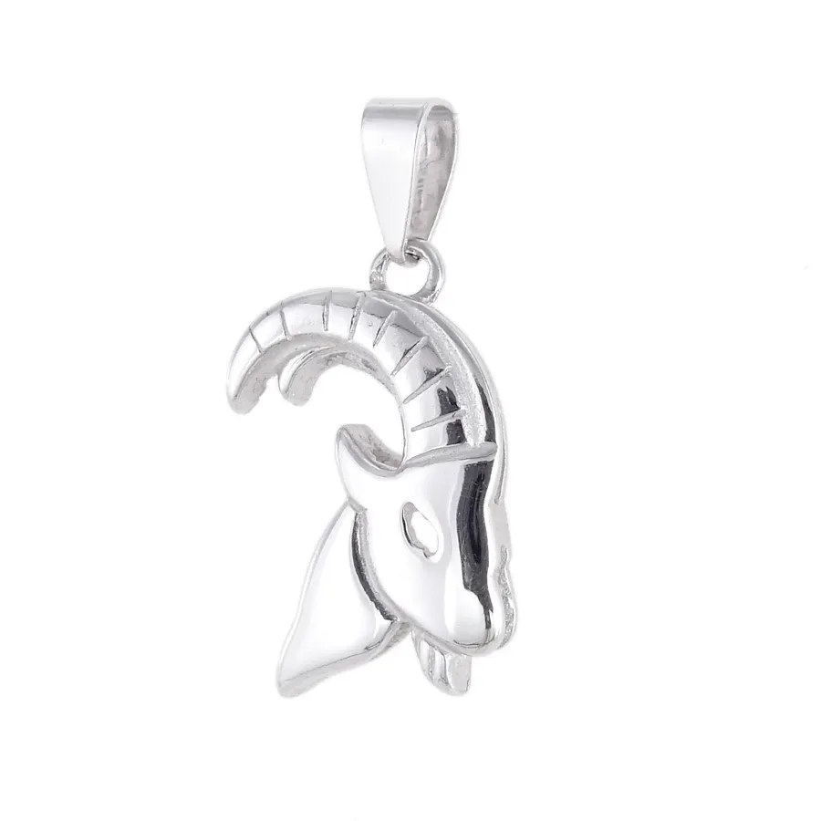 obrazek 1 Zawieszka znak zodiaku Koziorożca z białego złota