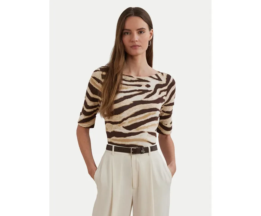 obrazek 1 LAUREN RALPH LAUREN Bluzka 200971095001 Beżowy Slim Fit