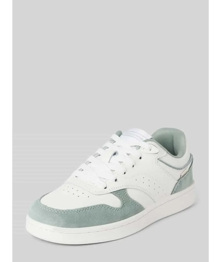 obrazek 1 Sneakersy niskie z detalami z zamszu