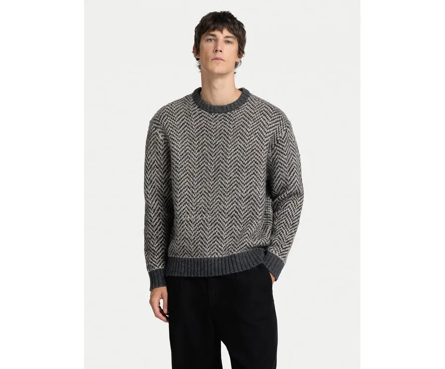 obrazek 1 Selected Homme Sweter 16094589 Szary Regular Fit