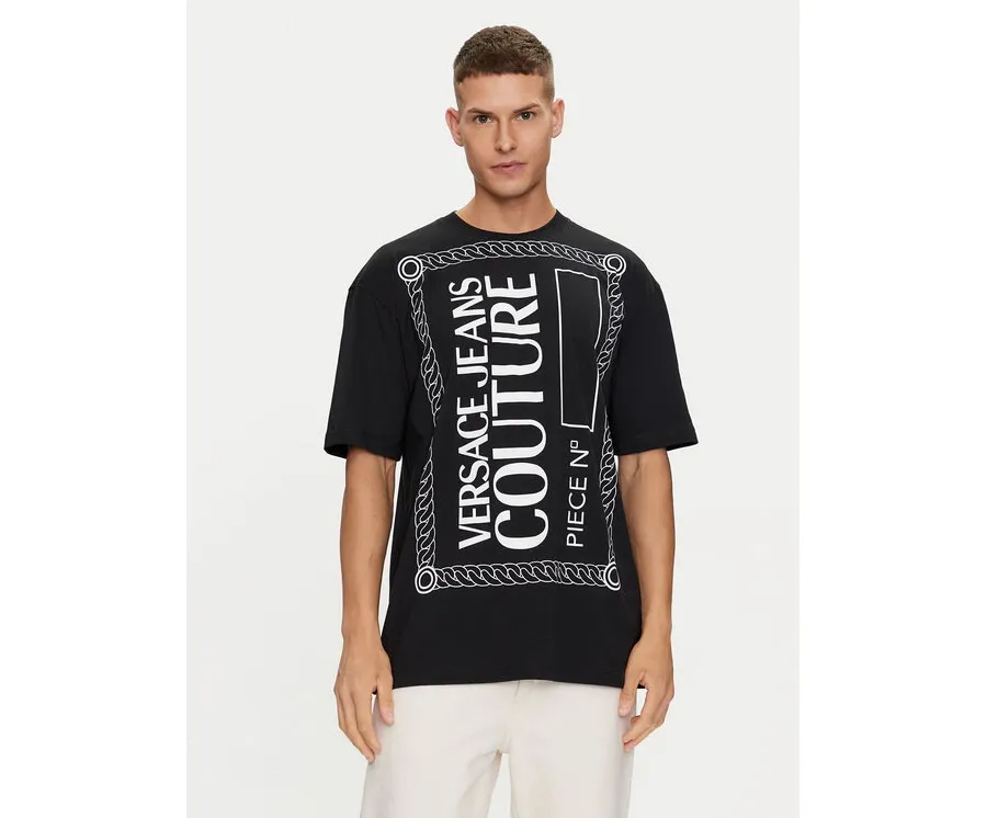 obrazek 1 Versace Jeans Couture T-Shirt 76GAHE04 Czarny Regular Fit