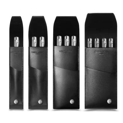 Zdjęcie Etui ze skóry na 2 pióra - Delvaux Haute MaroQuinerie na 2 szt. Black