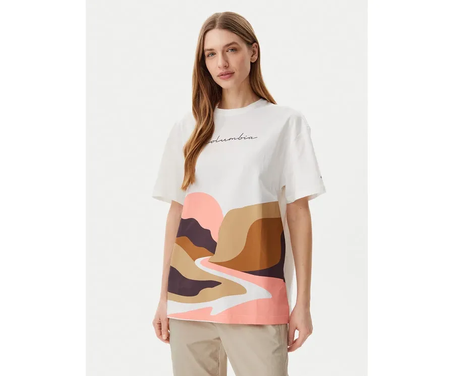 obrazek 1 Columbia T-Shirt Rolling Bend™ Graphic 2120031 Biały Oversize