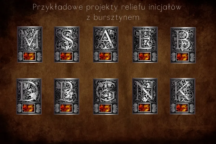 obrazek 4 Karafka do whisky bursztyn z inicjałami