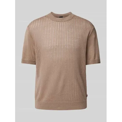 Zdjęcie T-shirt o kroju oversized z mieszanki lnu model ‘Ajordino’