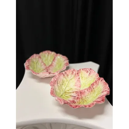 Picture A small ceramic bowl in the form of a lettuce chicory leaf - Le Ceramiche