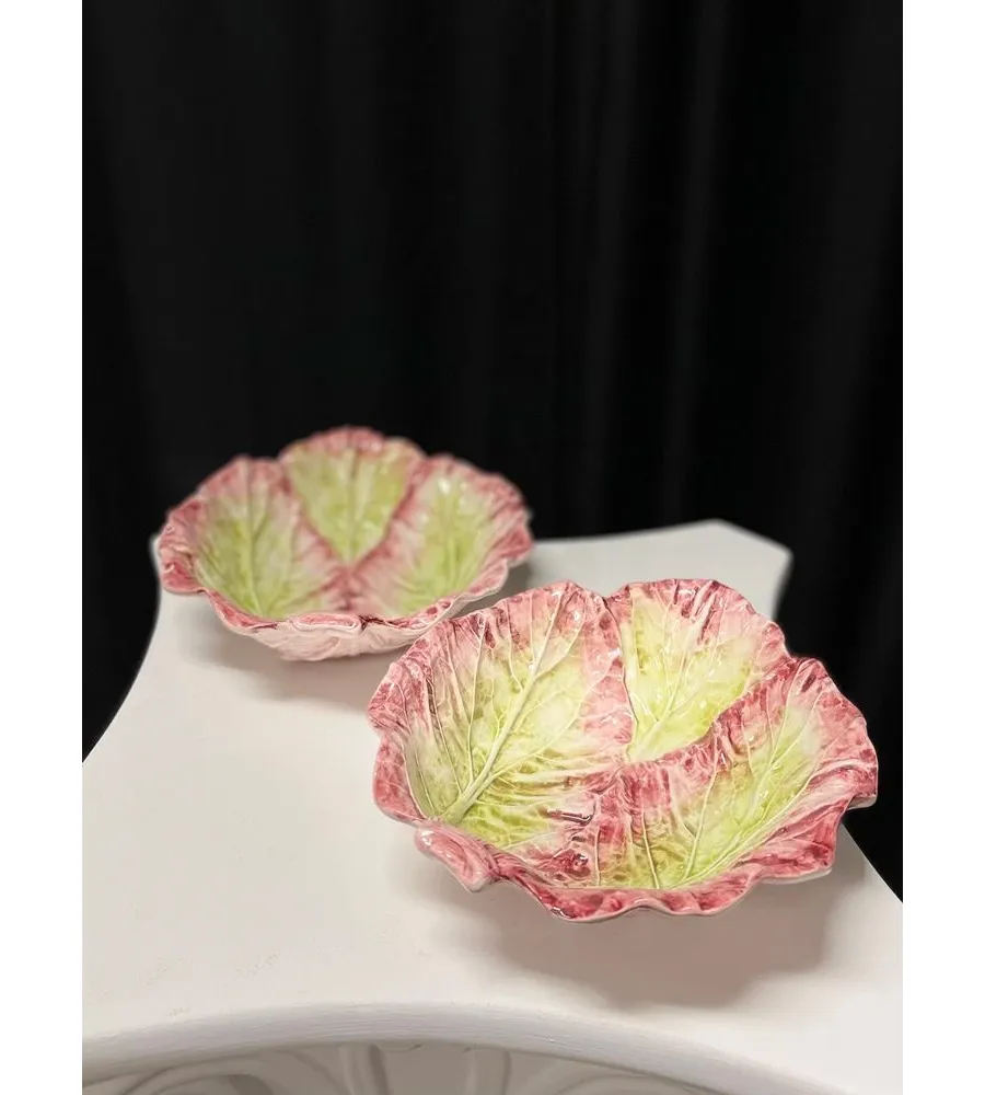 obrazek 1 Mała ceramiczna miska w formie liścia cykorii sałatowej - Le Ceramiche