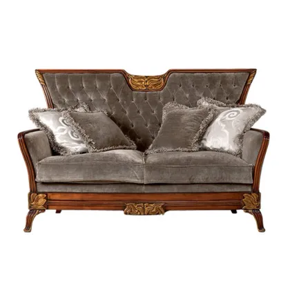 Zdjęcie Fantastyczna włoska trzy-osobowa sofa z sześcioma poduszkami w komplecie