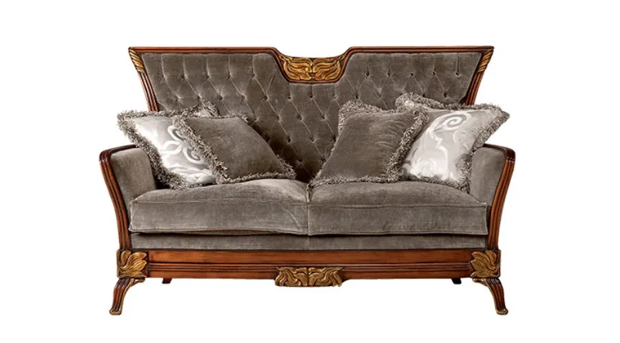 obrazek 1 Fantastyczna włoska trzy-osobowa sofa z sześcioma poduszkami w komplecie