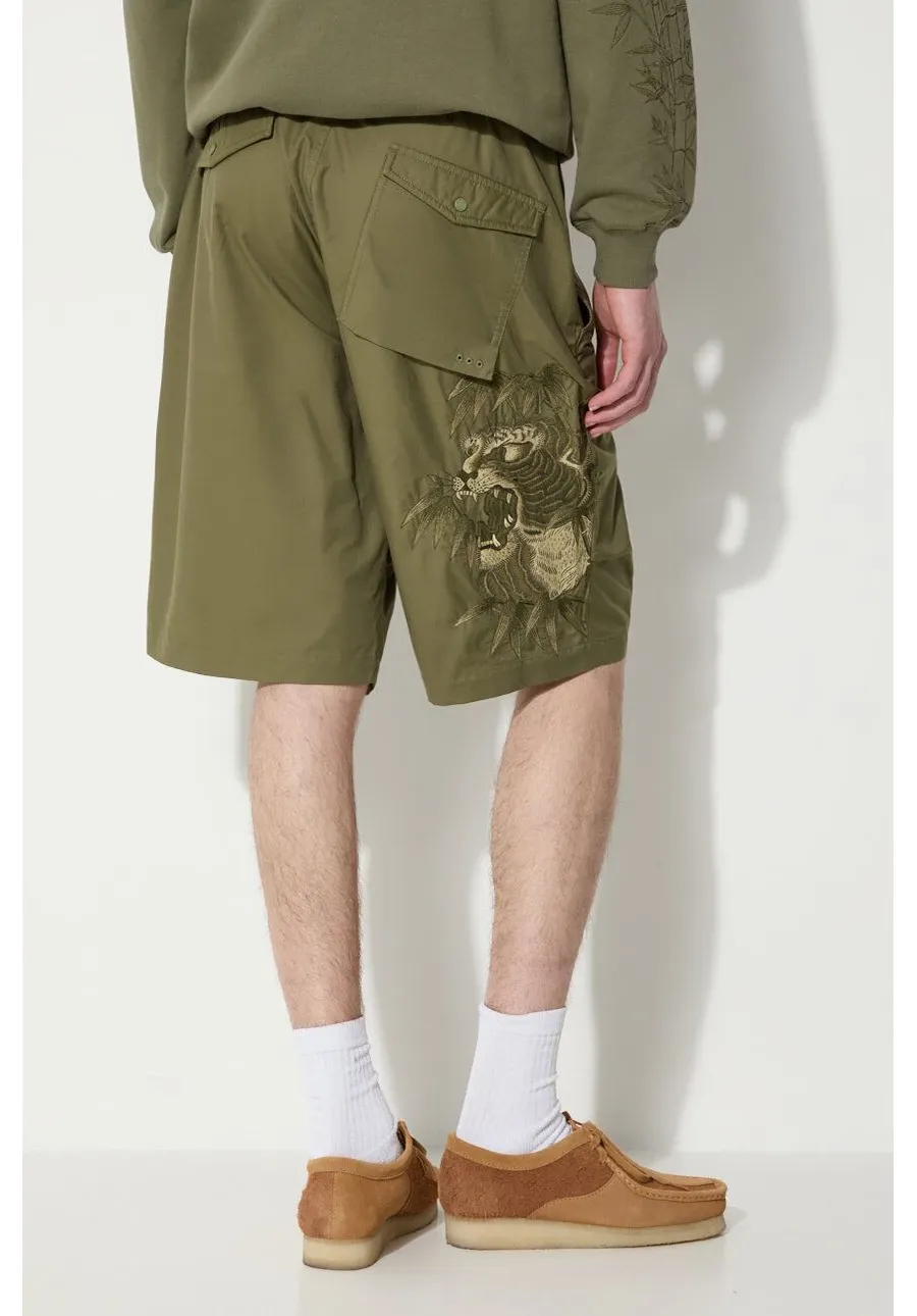 obrazek 1 Maharishi szorty Maha Tiger Loose Snoshorts męskie kolor zielony 5099.OLIVE