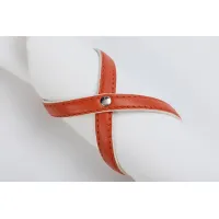 Picture Elegant orange leather napkin rings - for the dining room