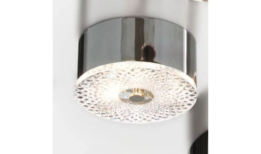 obrazek 1 Luksusowa lampa sufitowa z włoskim kryształowym dyskiem „rombus” - Il Paralume Marina