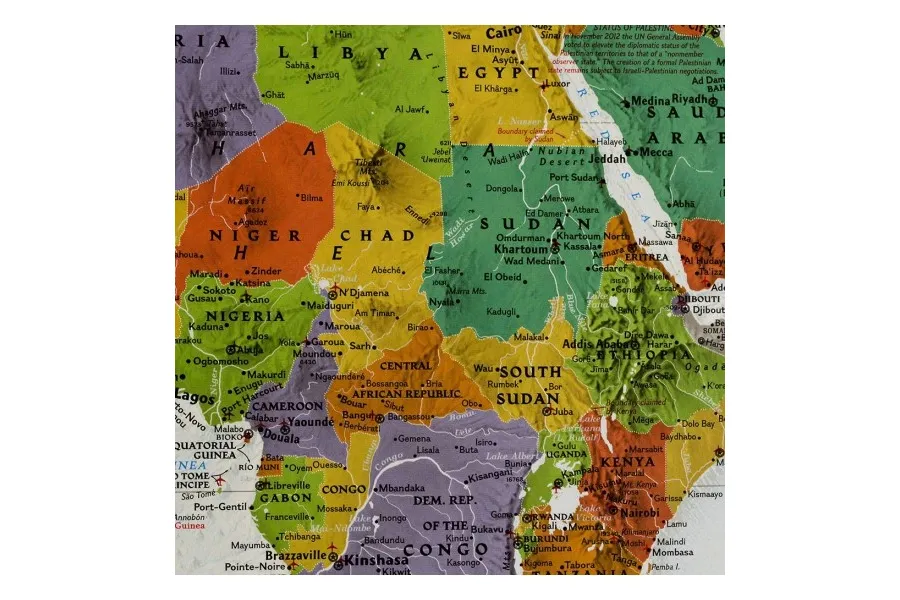 obrazek 5 Elegancka mapa ścienna w ramie na podkładzie do wpinania znaczników 1:18 384 000 - National Geographic