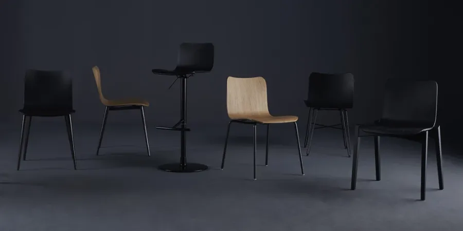 obrazek 3 Krzesło dębowe z ramą z prętów stalowych Dandy - Colico