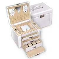 Picture Luxurious case made of natural leather with a drawer for 4 watches - Sacher