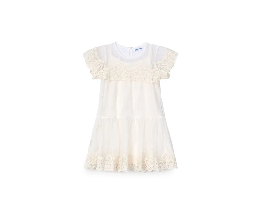 obrazek 1 Mayoral Sukienka elegancka 3909 Beżowy Regular Fit