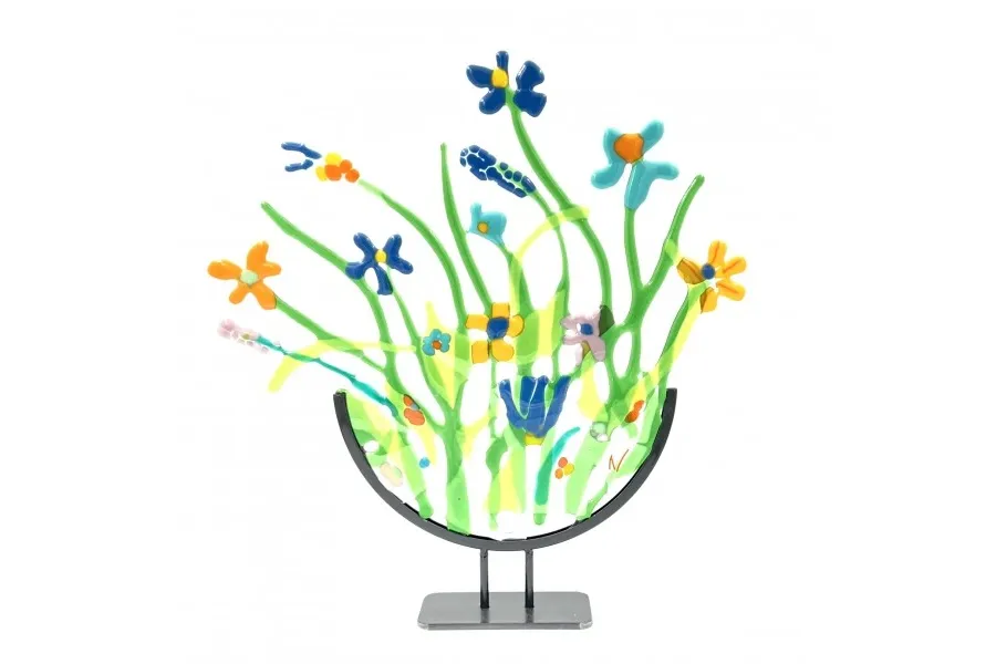 obrazek 1 Zjawiskowa ozdoba z kolorowego szkła "Bukiet polnych kwiatów" - doskonały pomysł na prezent