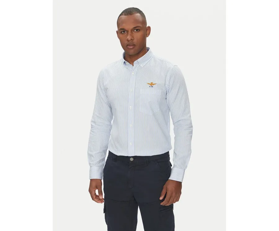 obrazek 1 Aeronautica Militare Koszula 251CA1277CT3532 Biały Regular Fit