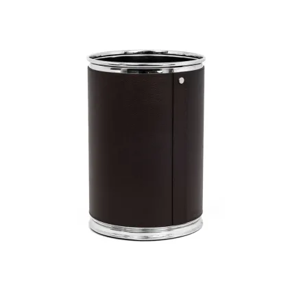 Picture A unique leather waste bin