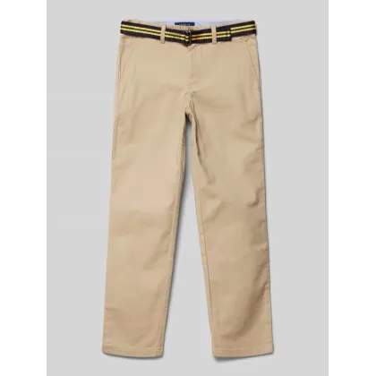 Zdjęcie Spodnie materiałowe z paskiem materiałowym model ‘BEDFORD’