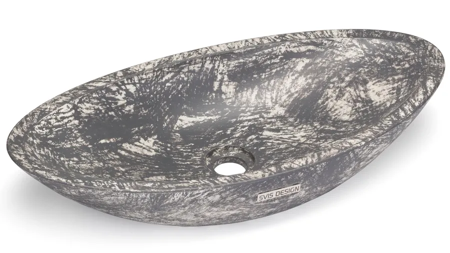 obrazek 2 Stylowa umywalka 60 cm ORION BASIC – STONE, szary, lakier matowy