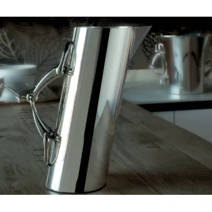 Picture A tasteful jug made of silver-plated brass