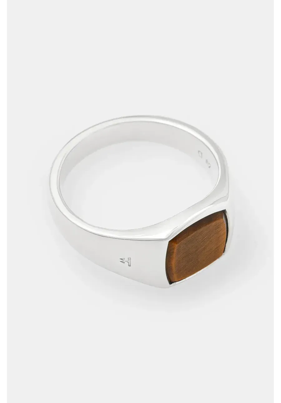 obrazek 1 Tom Wood pierścionek srebrny Kay Ring Tiger Eye 101438