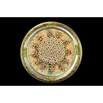 Zdjęcie Rewelacyjny okrągły porcelanowy obraz do wnętrz