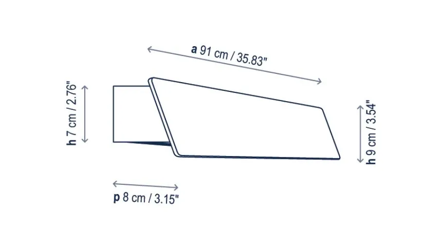 obrazek 2 Ekskluzywne oświetlenie w postaci lampy ściennej 90 cm na taras