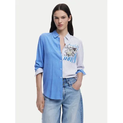 Zdjęcie Desigual Koszula A Perfect Ride 25SWCW36 Niebieski Regular Fit