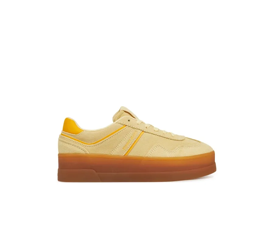 obrazek 1 Tommy Jeans Sneakersy The Greenwich Flatform Suede EN0EN02734 Żółty