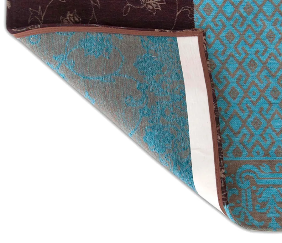 obrazek 5 Ekskluzywny turkusowy dywan patchwork - TURQUOISE 8105