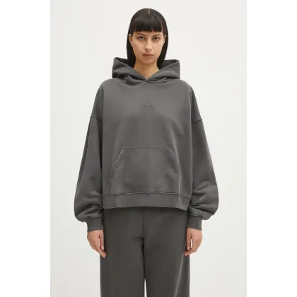 Zdjęcie Carhartt WIP bluza bawełniana Hooded Benton Sweat damska kolor szary z kapturem gładka I034512