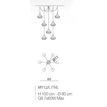 Zdjęcie Wyjątkowy żyrandol z kryształu o wyszukanym designie - Il Paralume Marina