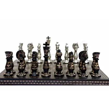 Zdjęcie Stylowy komplet mosiążnych szachów - The Chess Empire