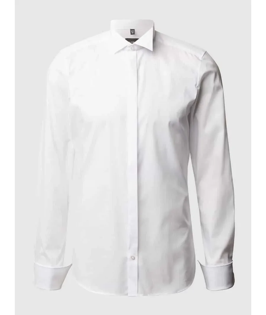 obrazek 1 Koszula smokingowa o kroju slim fit z popeliny z dodatkiem streczu