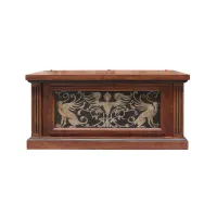 Zdjęcie Ekskluzywny włoski drewniany kufer z otwieraną górą