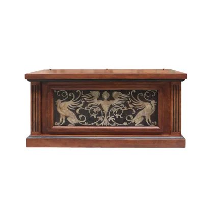 Zdjęcie Ekskluzywny włoski drewniany kufer z otwieraną górą