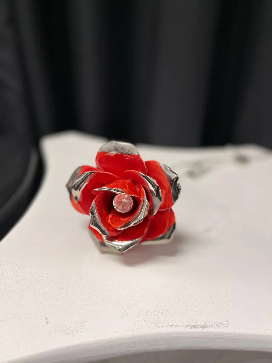 obrazek 1 Przepiękna róża z dodatkiem platyny na prezent dla niej