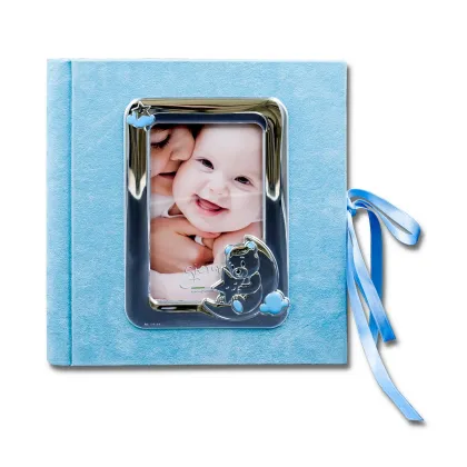 Picture Beautiful baby photo album with a silver frame 9x13 cm
