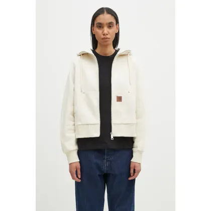 Zdjęcie Carhartt WIP bluza Hooded Eldon Jacket damska kolor beżowy z kapturem gładka I034374.05XX
