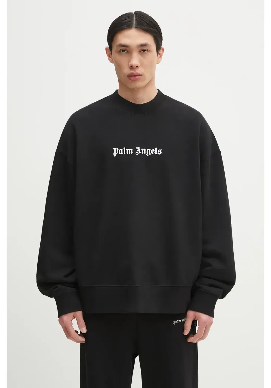 obrazek 1 Palm Angels bluza bawełniana Classic Logo męska kolor czarny z nadrukiem PMBA080C99FLE0011001