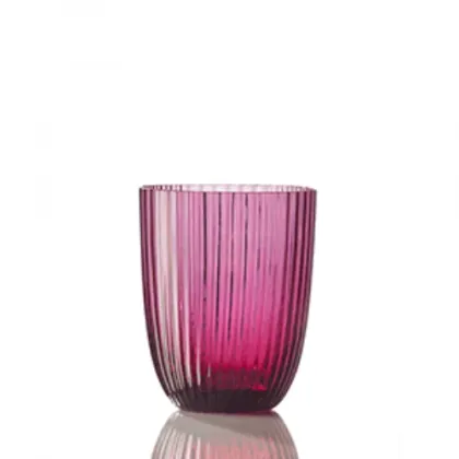 Zdjęcie Rubinowo-czerwona szklanka do wody z włoskiego szkła Murano