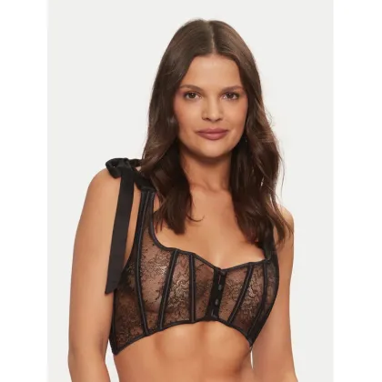 Zdjęcie TWINSET Biustonosz z fiszbiną 242LL6JYY Czarny