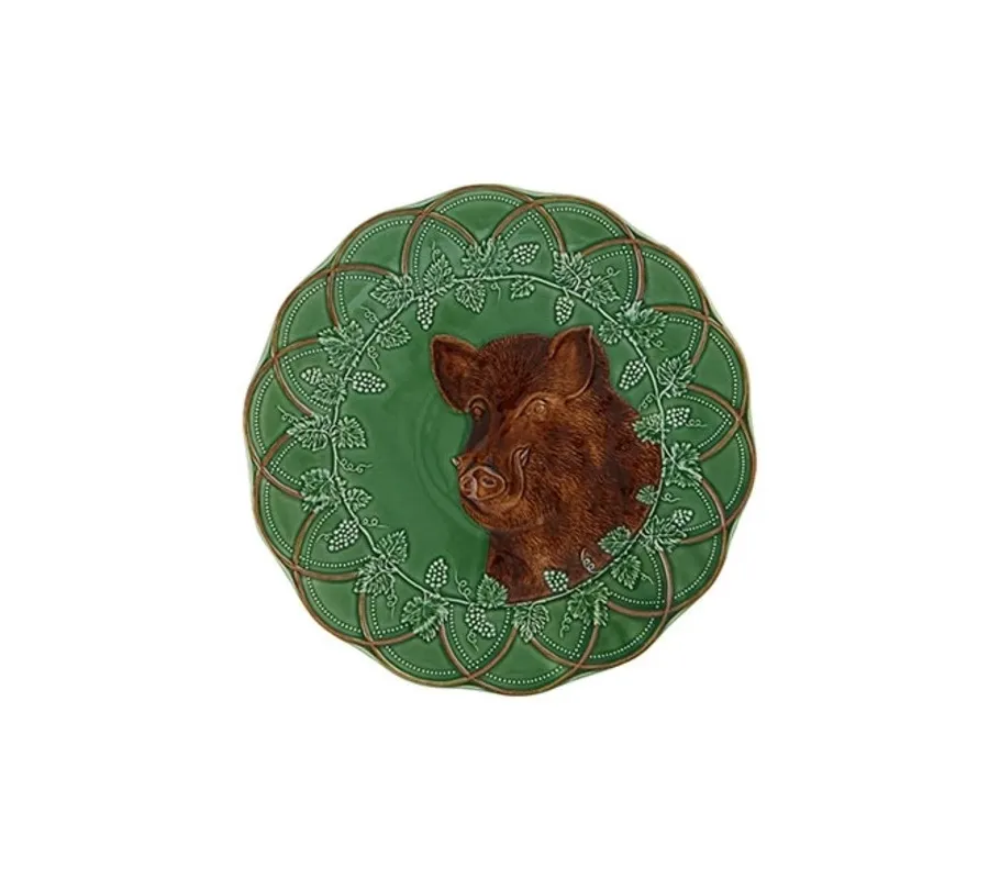 obrazek 1 Ceramiczny talerz z podobizną dzika - Bordallo Pinheiro