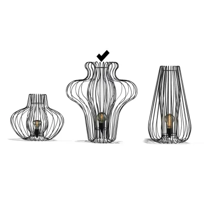 Zdjęcie Lampa z cienkich stalowych drutów w nowoczesnym stylu 73cm - Colico