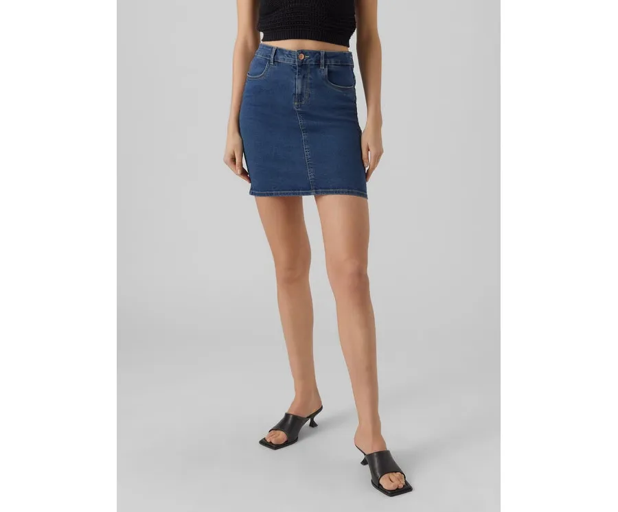 obrazek 1 Vero Moda Spódnica jeansowa Luna 10279491 Niebieski Regular Fit