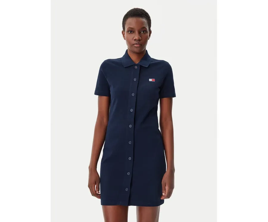 obrazek 1 Tommy Jeans Sukienka codzienna Badge DW0DW20302 Granatowy Regular Fit