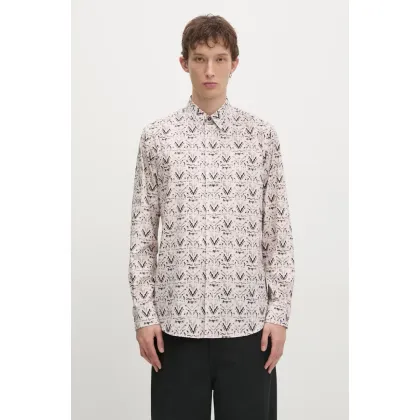 Zdjęcie Paul Smith koszula bawełniana męska kolor beżowy regular z kołnierzykiem klasycznym M1R-901U-P02598