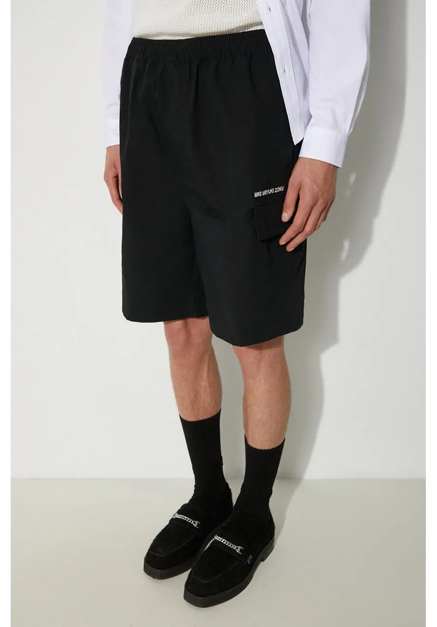 obrazek 1 MKI MIYUKI ZOKU szorty bawełniane Ripstop Cargo Shorts kolor czarny RIPSTOP.CARGO.SHORTS